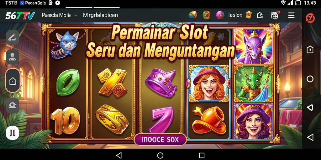 Screenshot gameplay Slot penuh warna dan mendebarkan.