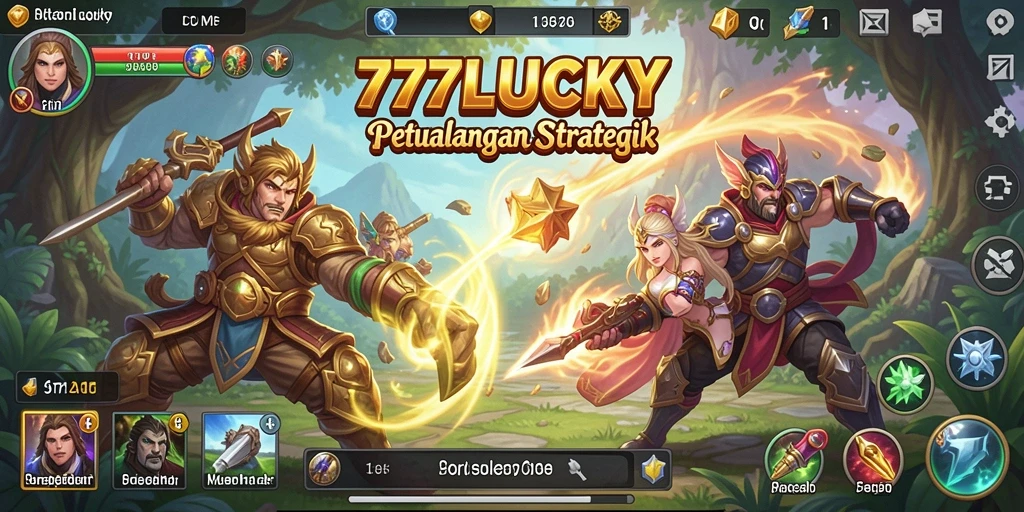 Screenshot gameplay menarik dari <strong>777LUCKY</strong> yang menunjukkan pertempuran strategi.
