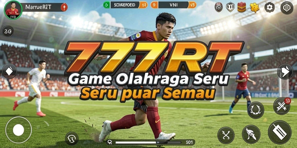 Tampilan gameplay menegangkan dari 777RT dengan aksi olahraga seru.