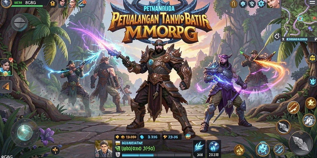 Gameplay seru di dunia MMORPG 8G8G yang memukau.