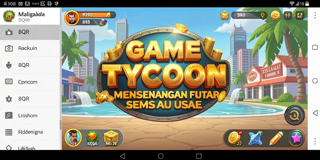 Screenshot gameplay 8QR menampilkan suasana Tycoon yang dinamis.