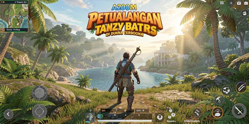Gameplay A200M dalam dunia terbuka yang menakjubkan.
