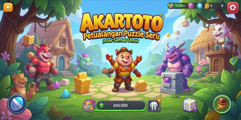 Tampilan gameplay AKARTOTO yang menantang dan menarik.