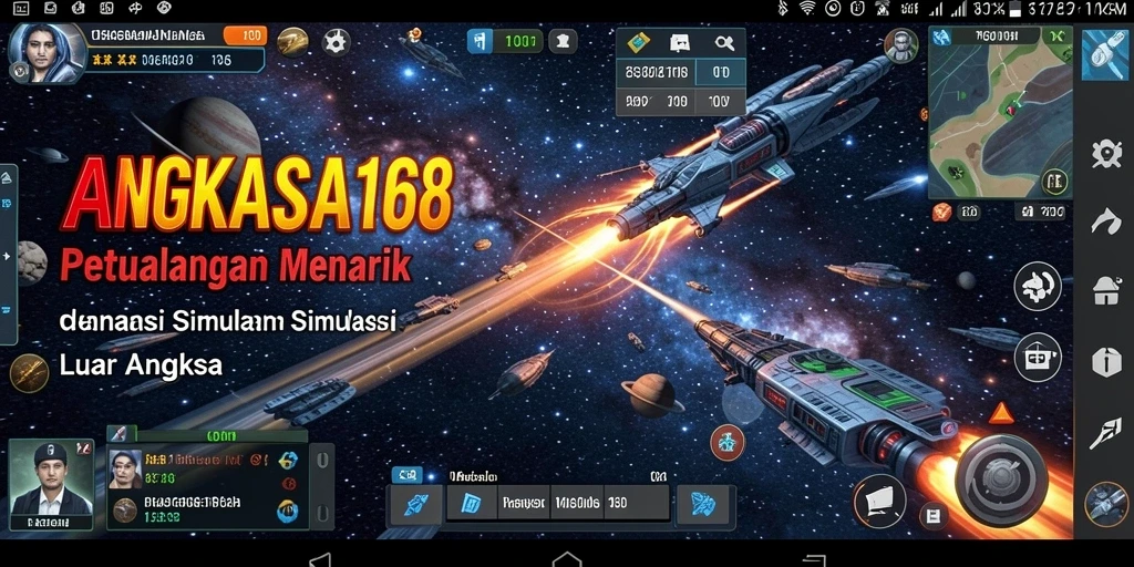 Tampilan gameplay ANGKASA168 yang menyalakan imajinasi luar angkasa.