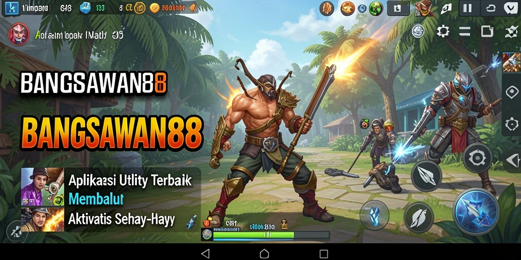 Screenshot BANGSAWAN88 menampilkan antarmuka aplikasi Utility yang intuitif.