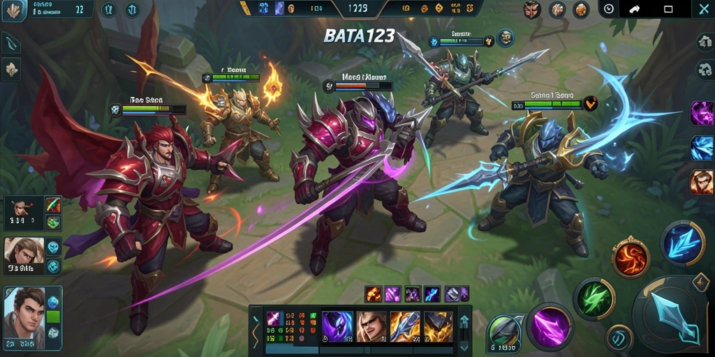 Tampilan gameplay seru di BATA123 dengan karakter bertarung.