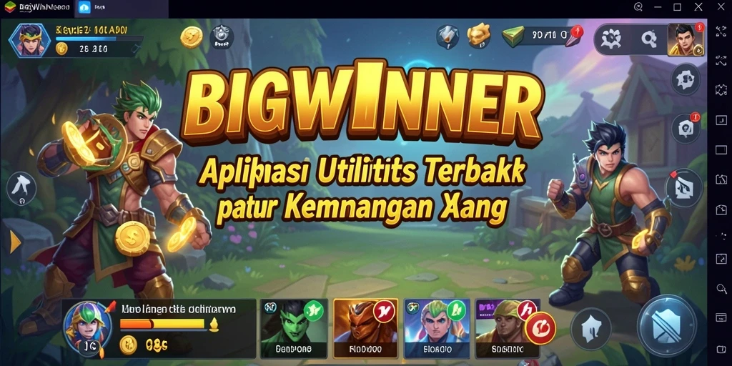 Tampilan screenshot utama BIGWINNER yang menampilkan berbagai fitur utilitas.