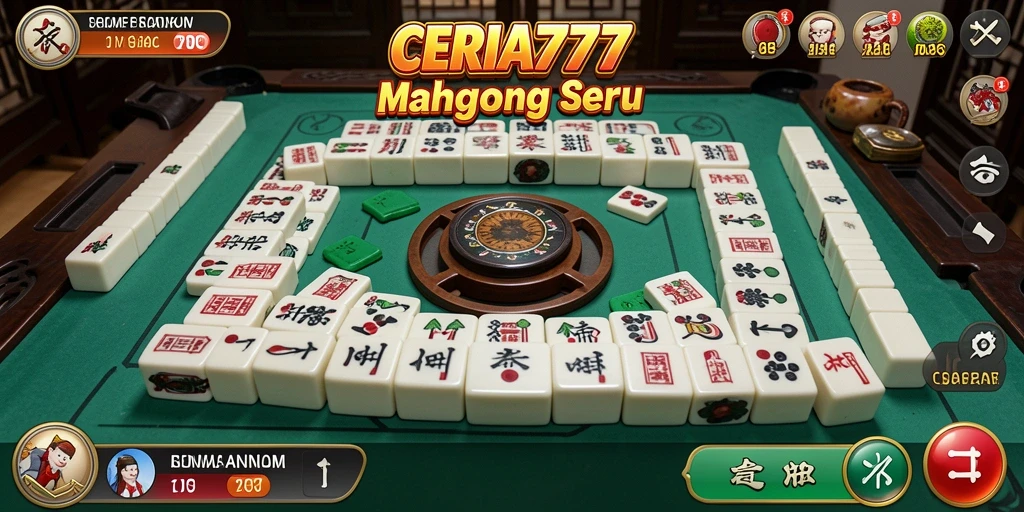 Tangkapan layar CERIA777 menampilkan gameplay Mahjong yang menarik dan seru.