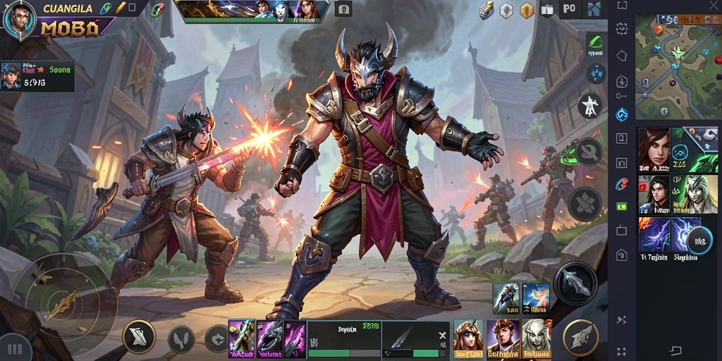 Tangkapan layar menampilkan aksi seru dalam game MOBA CUANGILA.