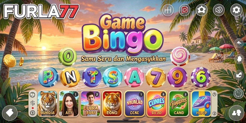 Tampilan gameplay FURLA77 dengan angka Bingo yang menarik.