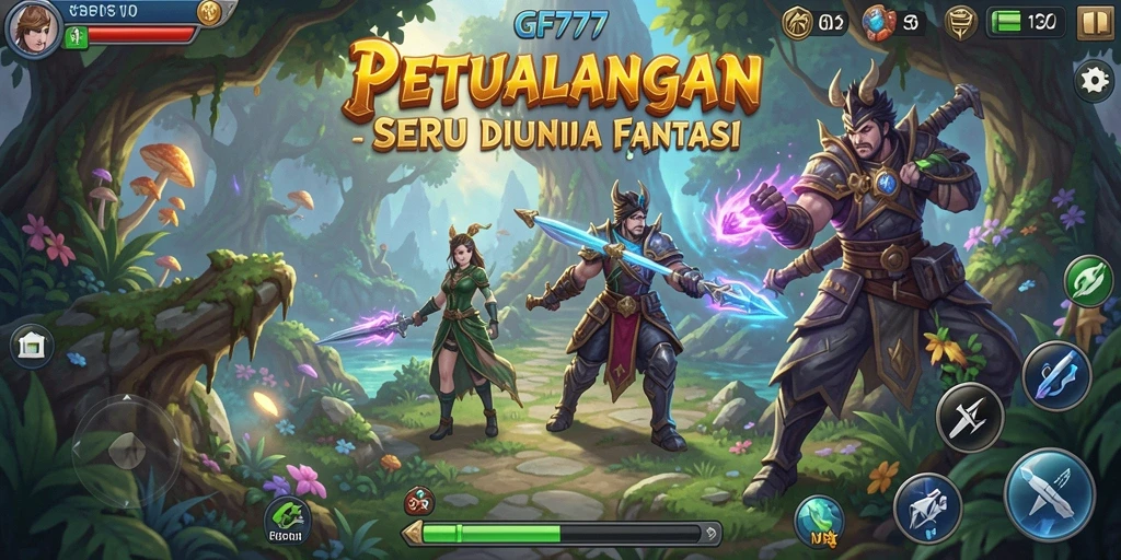 Tampilan gameplay menarik di dunia petualangan GF777.