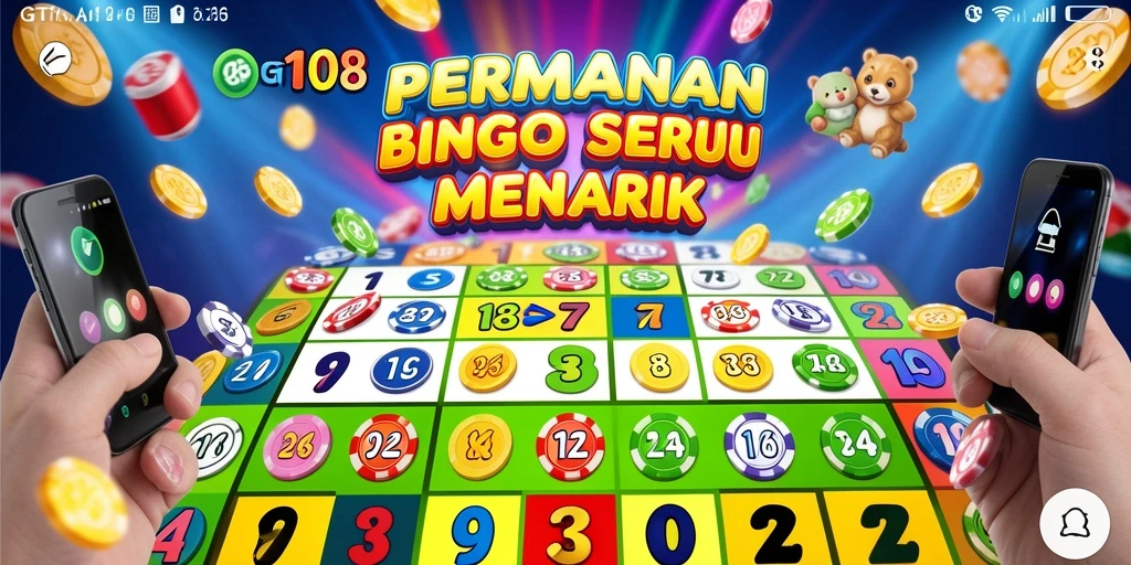 Screenshot GT108 menampilkan gameplay seru Bingo dengan interaksi pemain.