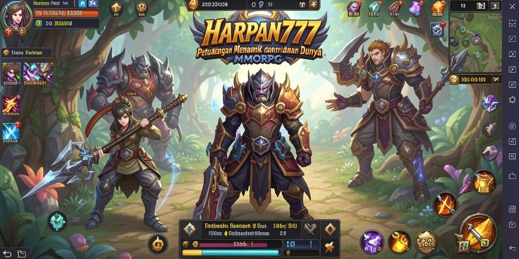 Tangkapan layar menampilkan aksi seru dalam gameplay MMORPG