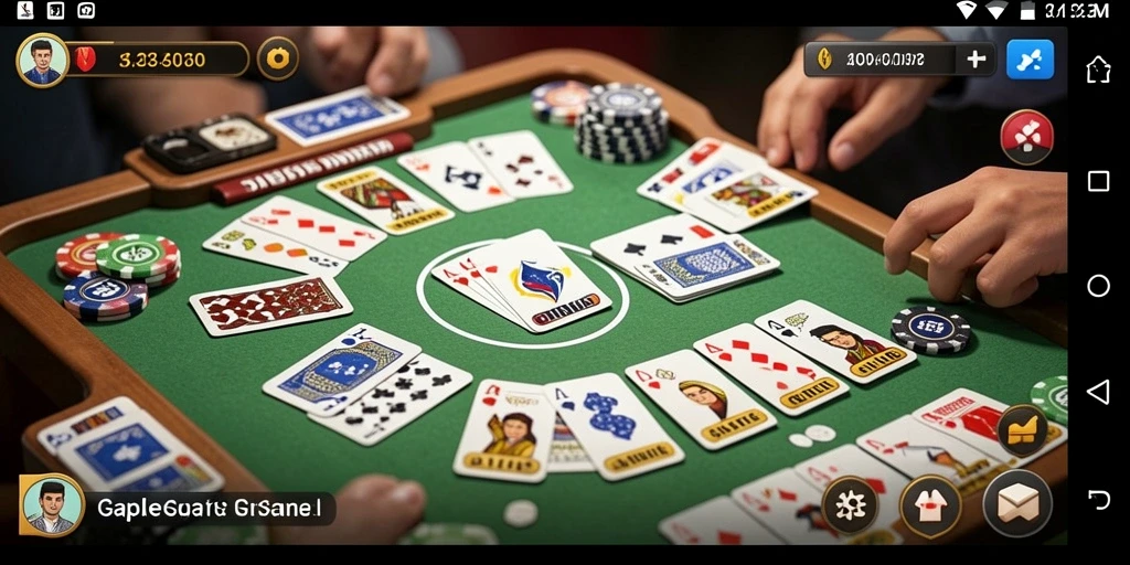 Screenshot gameplay menunjukkan momen seru dalam permainan Gaple.