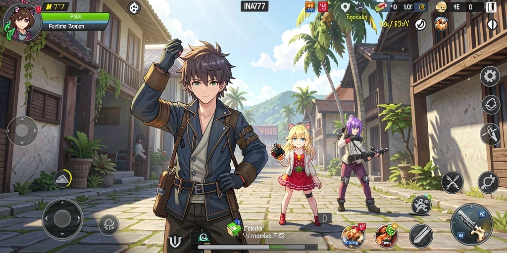 Tampilan gameplay menarik dari INA777 yang penuh aksi anime.