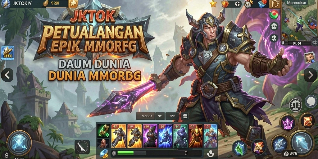 Screenshot gameplay JKTOK menampilkan aksi pertempuran epik antar pemain.
