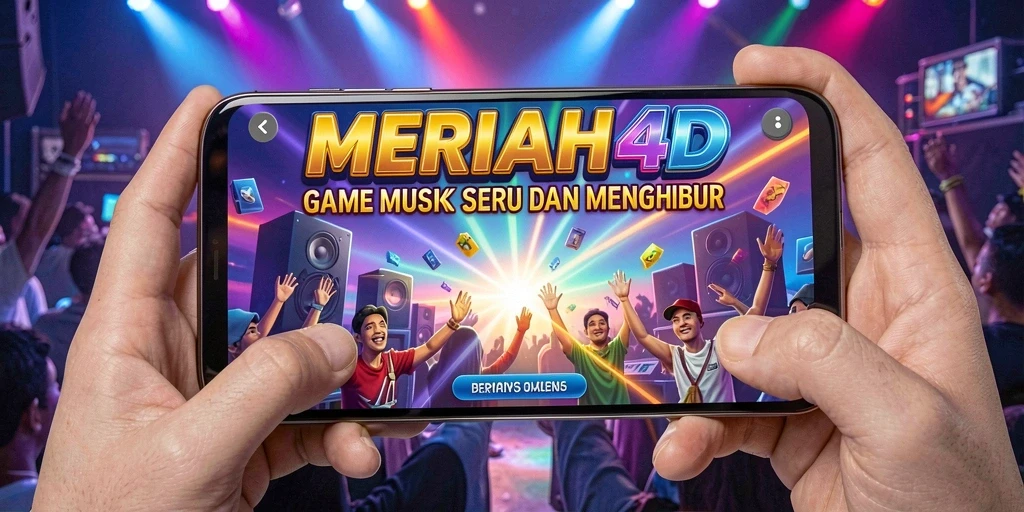 Tampilan gameplay MERIAH4D dengan interaksi musik yang menyenangkan.