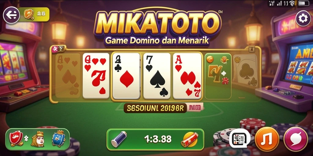 Tampilan gameplay Domino yang seru dan interaktif di MIKATOTO.