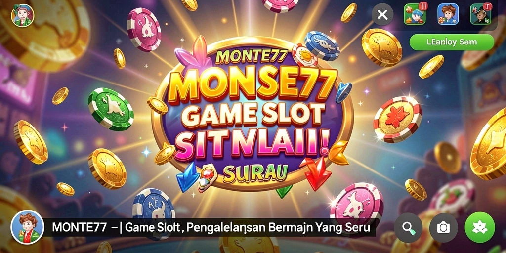 Screenshot MONTE77 menunjukkan gameplay slot yang mendebarkan.