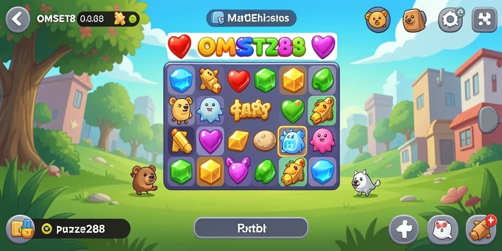 Tampilan screenshot gameplay <strong>OMSET288</strong> yang penuh warna dan menantang.