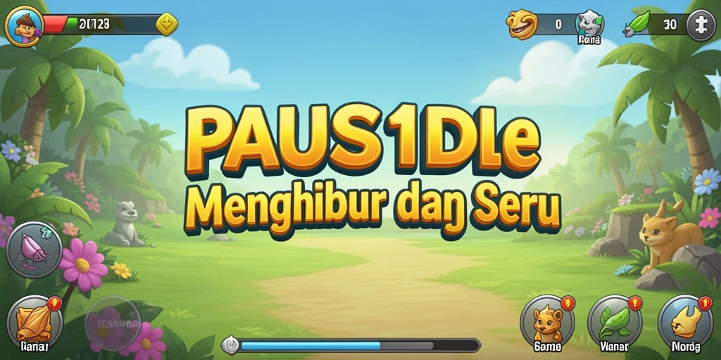 Tampilan gameplay seru PAUS123 dengan elemen Idle yang menarik.
