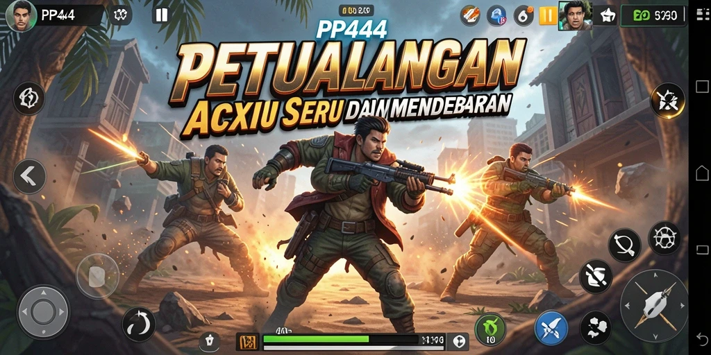 Tampilan aksi mendebarkan dalam gameplay PP444 yang penuh tantangan.