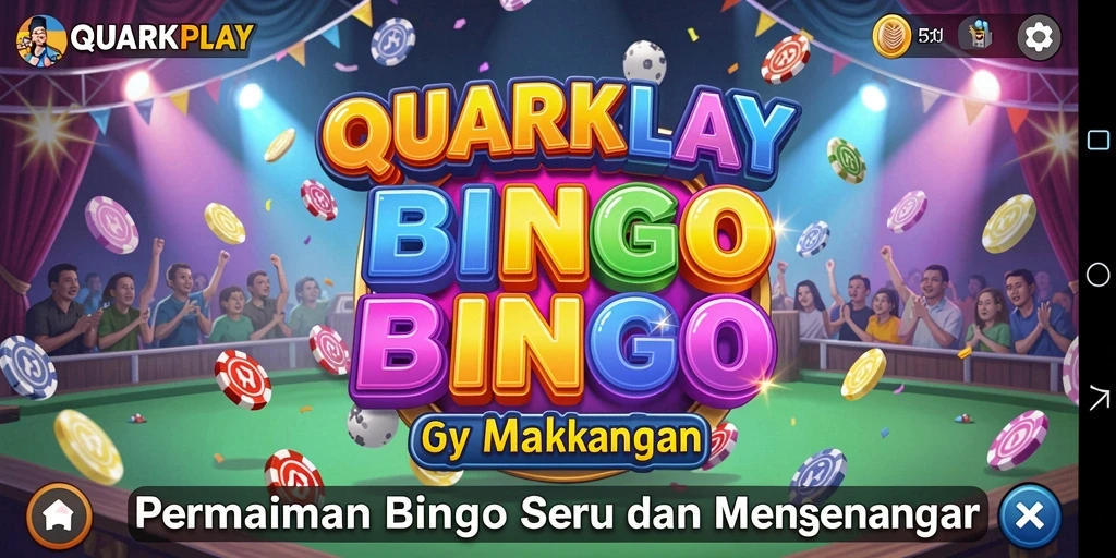 Tampilan gameplay Bingo di QUARKPLAY yang seru dan interaktif.