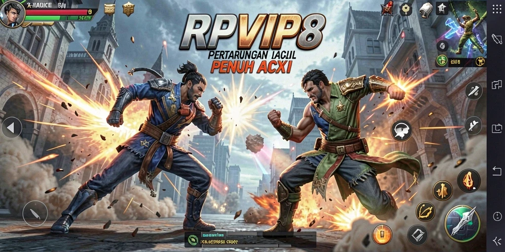 Tangkapan layar RPVIP8 menunjukkan aksi pertempuran yang mendebarkan dan grafis yang menawan.