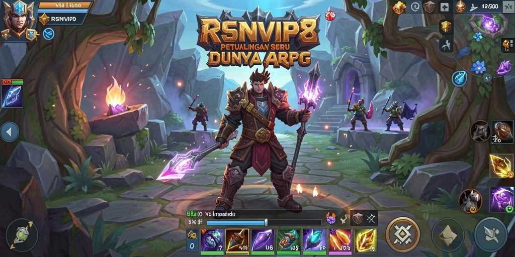 Tampilan gameplay seru dalam RSNVIP8 yang menonjolkan aksi ARPG.