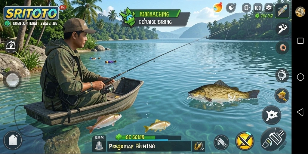 Tampilan gameplay SRITOTO dengan pengalaman Fishing yang seru.