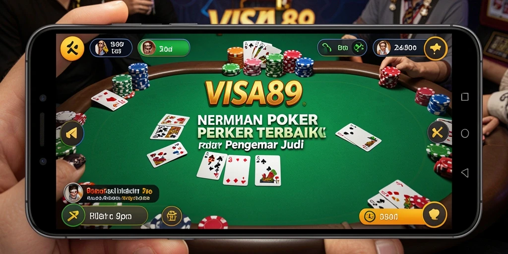 Screenshot utama dari gameplay Poker yang mendebarkan di VISA89.