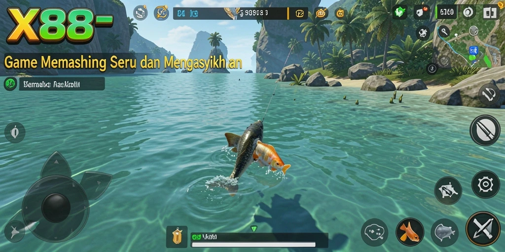Tangkapan ikan yang mengesankan dalam gameplay X88