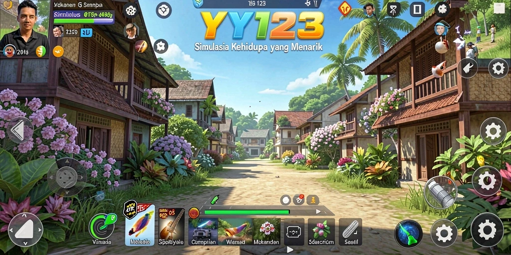 Tangkapan layar YY123 menampilkan gameplay interaktif yang menarik.